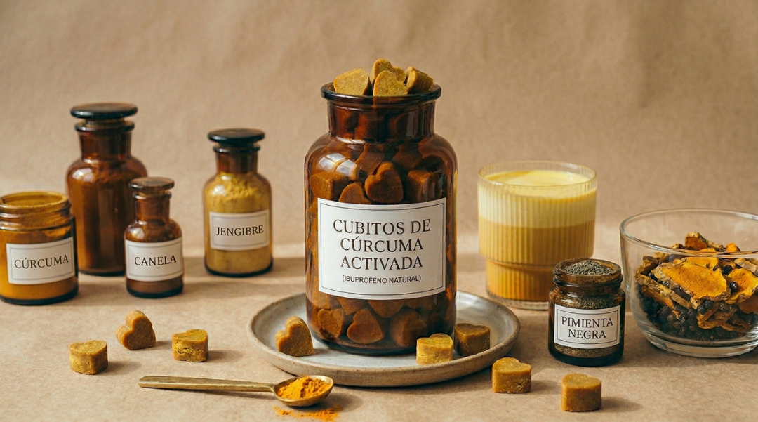 Cubitos de cúrcuma activada (Alternativa natural al ibuprofeno)