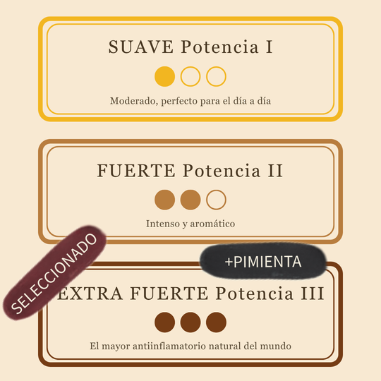 Cúrcuma Extra Fuerte con Pimienta Negra | Potencia 3 (+9%) | 80gr