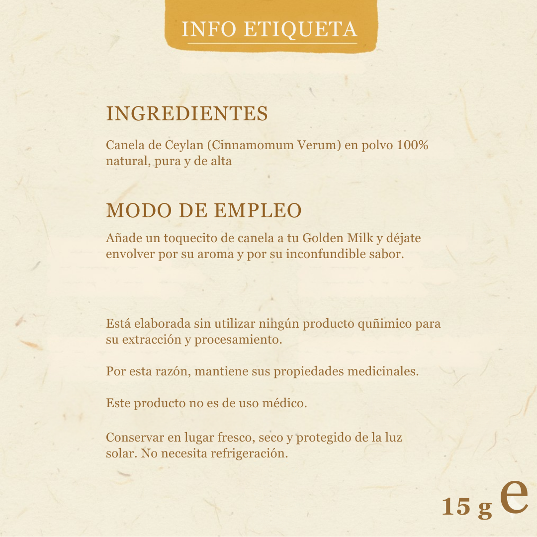 Canela de Sri Lanka 15 gr