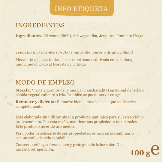 Moon Golden Milk EXPERT. 100gr (50 porciones)