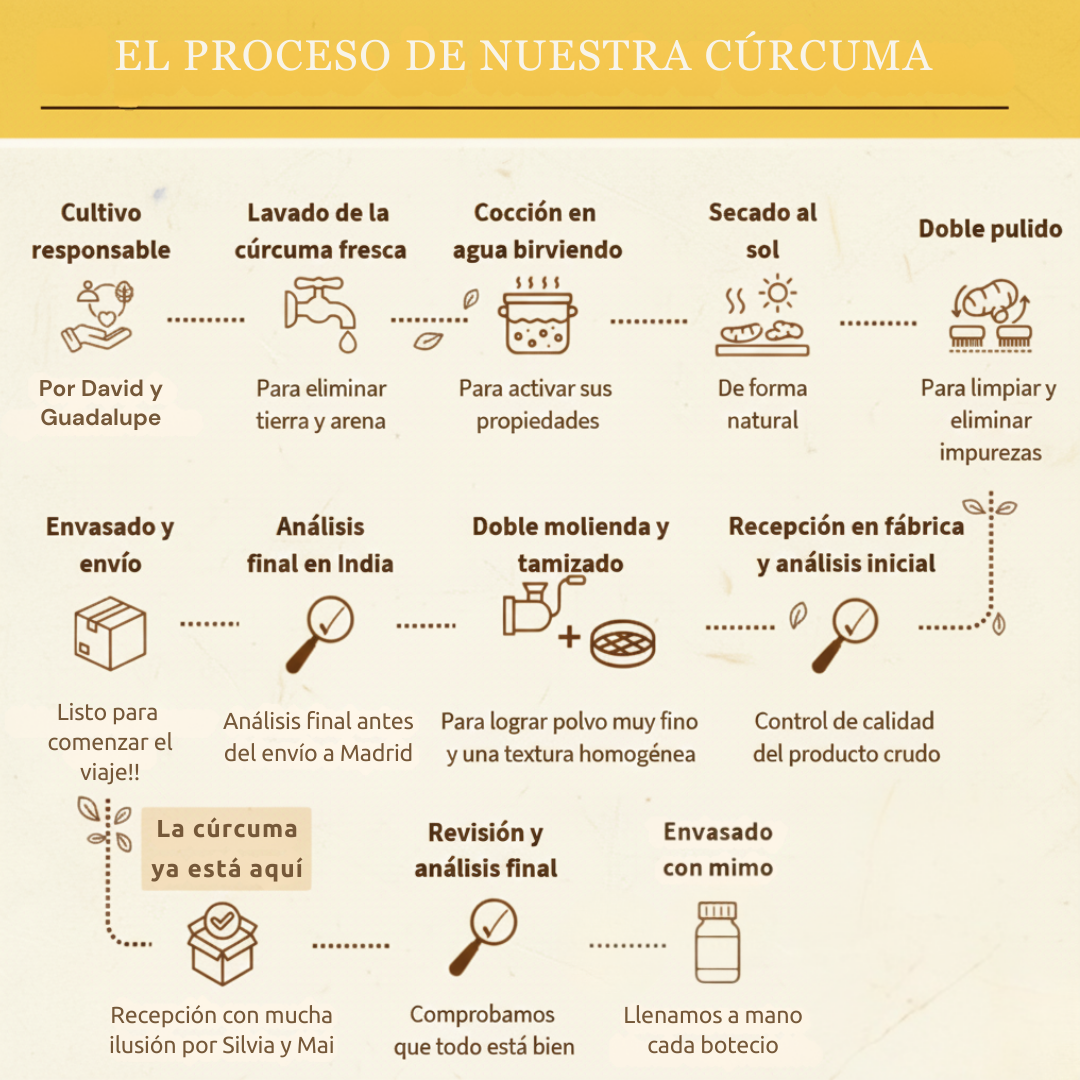 Cúrcuma Local | Potencia 1 (3-5%) | Málaga | 80gr