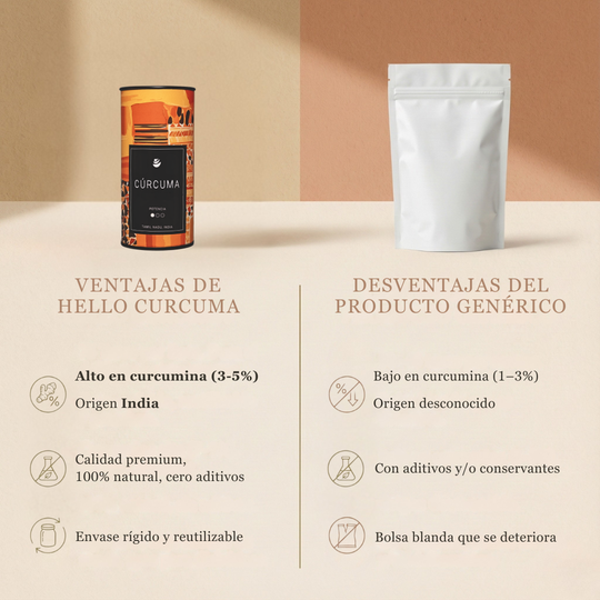 Cúrcuma Suave | Potencia 1 (3-5%) | India | 100gr