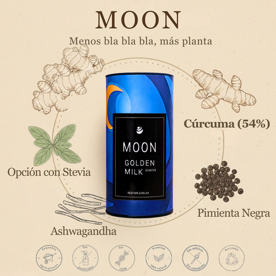 Moon Golden Milk STARTER. 150gr (75 porciones)