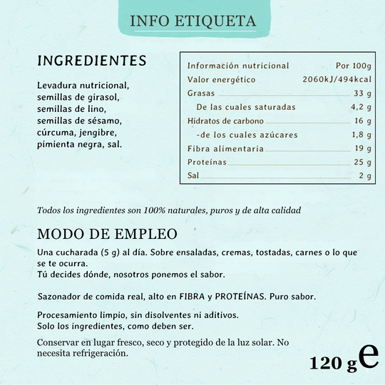Sazonador Rawmesan - Parmesano Vegano | 120gr